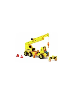 Hape Toys Grande grue de chantier en bois - Hape