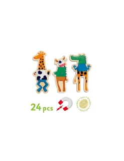 Djeco Jeu magnétique bois Crazy animaux -