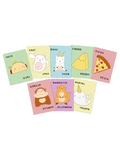 Blue orange Jeu Taco chat bouc cheese pizza