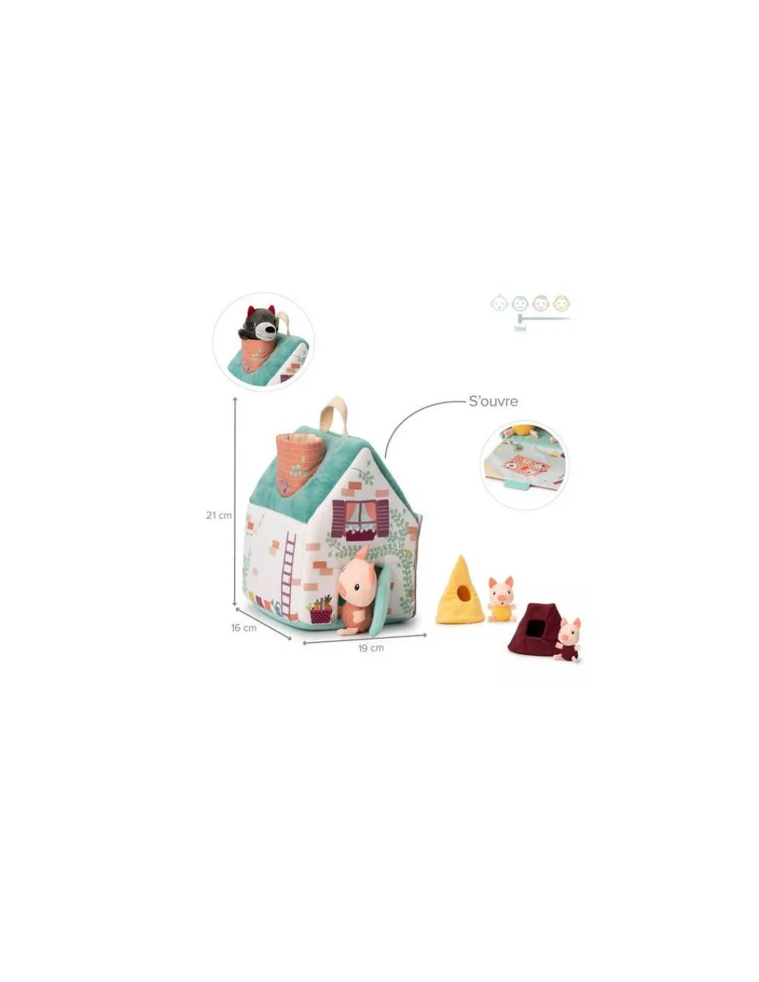 Lilliputiens Les maisons du loup et des 3 petits cochons -