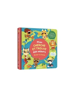 Auzou Livre Mon cherche et trouve des odeurs Autour du monde -