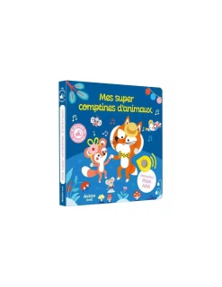 Auzou Livre sonore Mes supers comptines d'animaux -