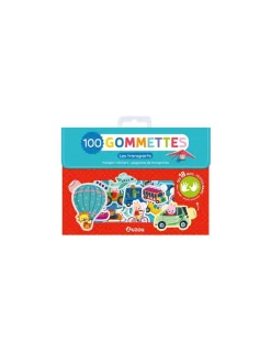 Auzou Ma pochette de 100 gommettes Les transports -
