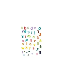 Jeujura Magnets bois 80 lettres minuscules et chiffres -