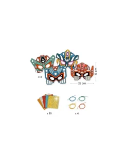 Djeco Masques à métalliser Super Robots - Do it Yourself -