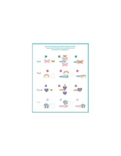 Auzou Mon semainier de barrettes arc en ciel -