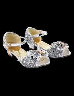 Enfant Labay Mules à Nœuds et Paillette argentée 5 - 7 ans -