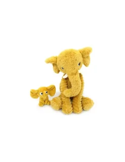 Les Deglingos Peluche Dimoitou l'éléphant jaune moutarde - Les Ptipotos by Déglingos