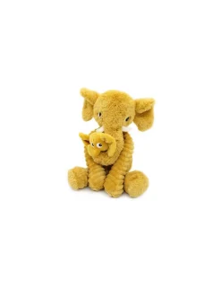 Les Deglingos Peluche Dimoitou l'éléphant jaune moutarde - Les Ptipotos by Déglingos