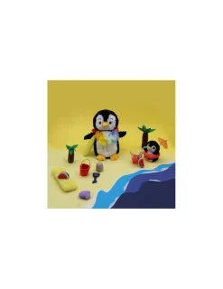 Les Deglingos Peluche Iglou le pingouin maman et bébé noir - Les Ptipotos by Déglingos