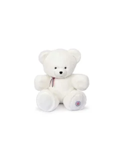 L'Ours Francais Peluche L'ours français 35 cm blanc flocon