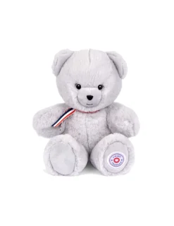 L'Ours Francais Peluche petit ours gris perle L'ours français 25 cm