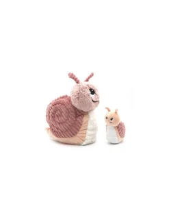 Les Deglingos Peluche Speedou l'escargot maman et bébé rose - Les Ptipotos by Déglingos