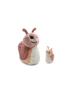 Les Deglingos Peluche Speedou l'escargot maman et bébé rose - Les Ptipotos by Déglingos