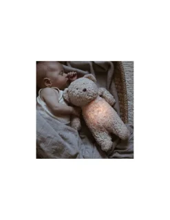 Moonie Peluche veilleuse musicale ourson Sable -