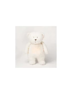 Moonie Peluche veilleuse musicale ourson Blanc polaire -