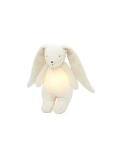 Moonie Peluche veilleuse musicale lapin blanc polaire -