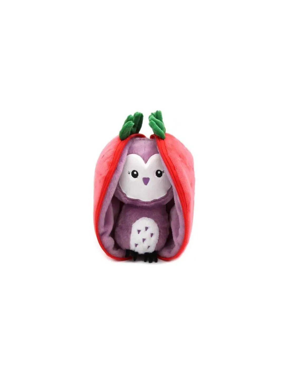 Les Deglingos Peluche Violet la chouette fraise - Flipetz by Déglingos