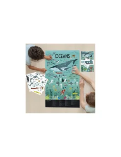 Poppik Poster en stickers océans -