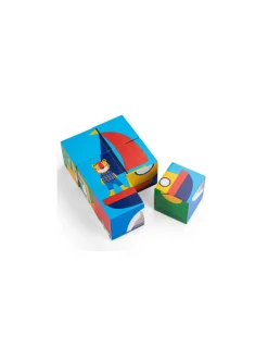 Moulin Roty Puzzle 6 cubes Les Popipop -