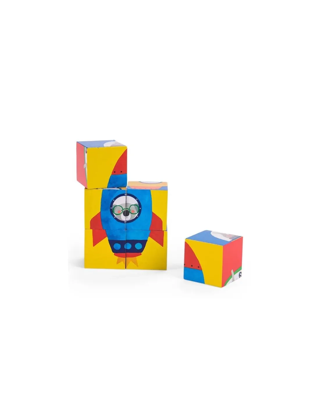 Moulin Roty Puzzle 6 cubes Les Popipop -