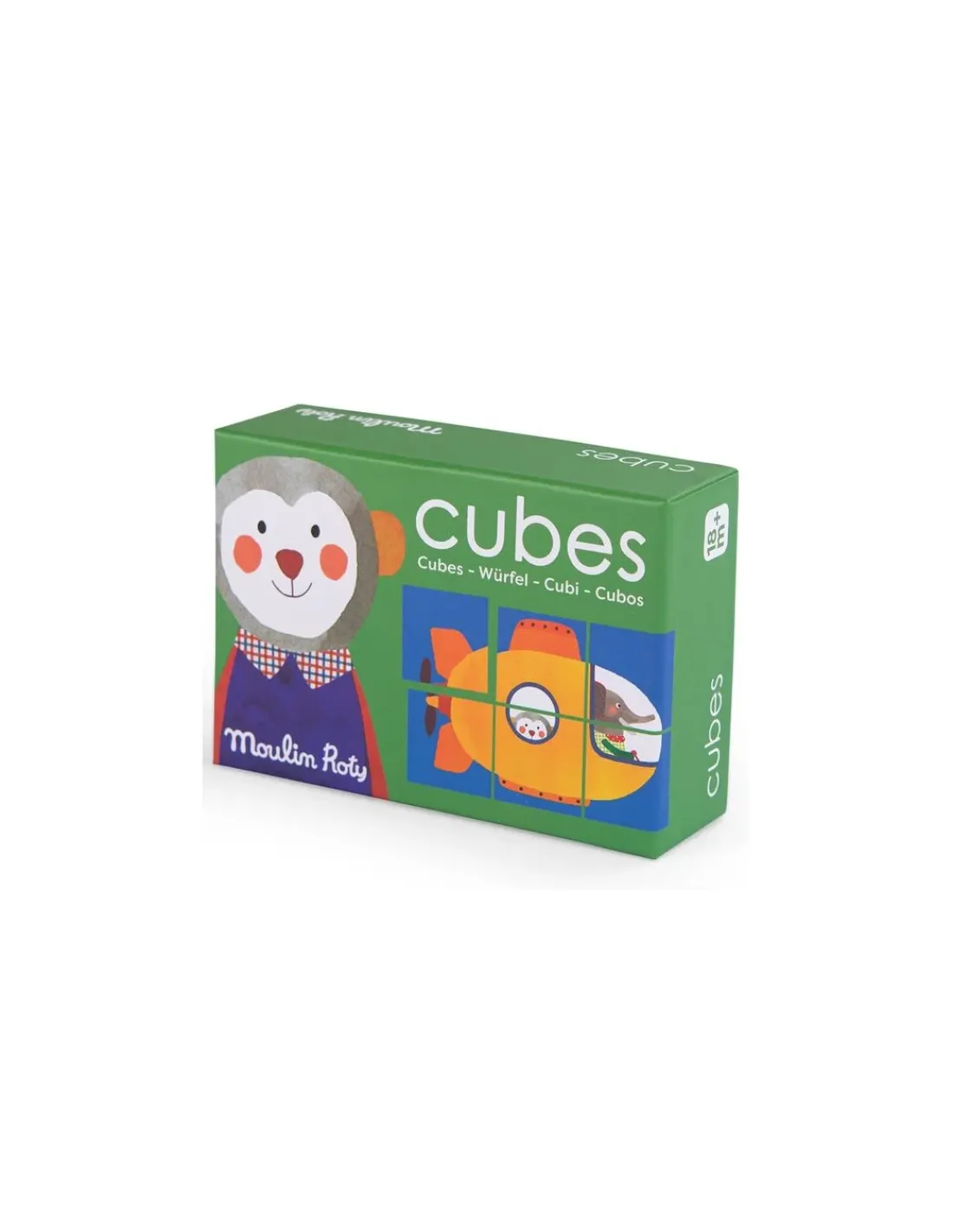 Moulin Roty Puzzle 6 cubes Les Popipop -