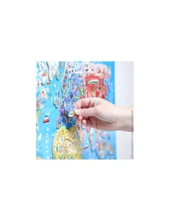 Enfant Janod Puzzle carte du monde magnétique -