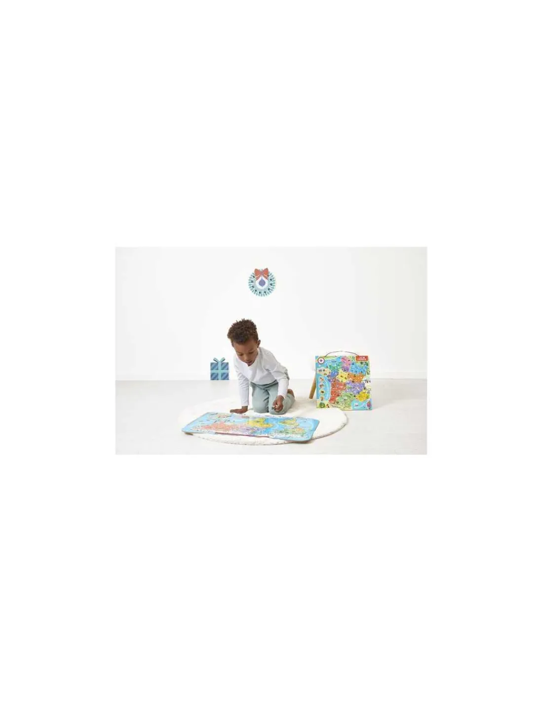 Enfant Janod Puzzle carte du monde magnétique -