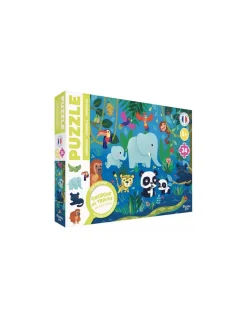 Auzou Puzzle cherche et trouve des tout petits animaux -
