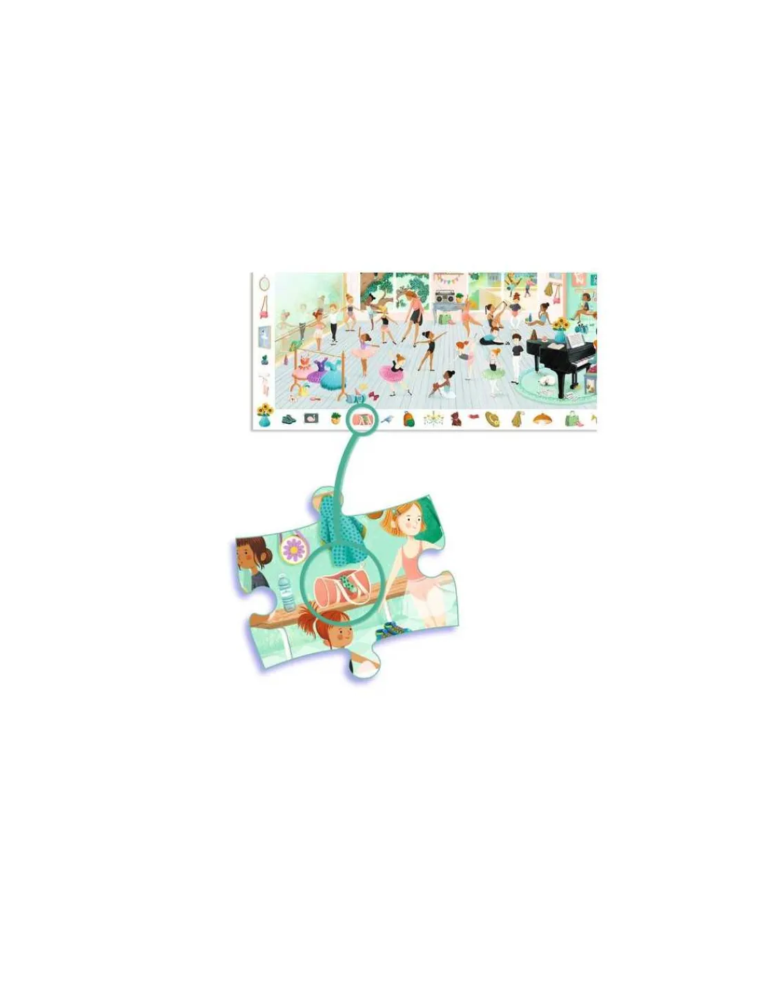 Djeco Puzzle d'observation 100 pièces L'école de danse -