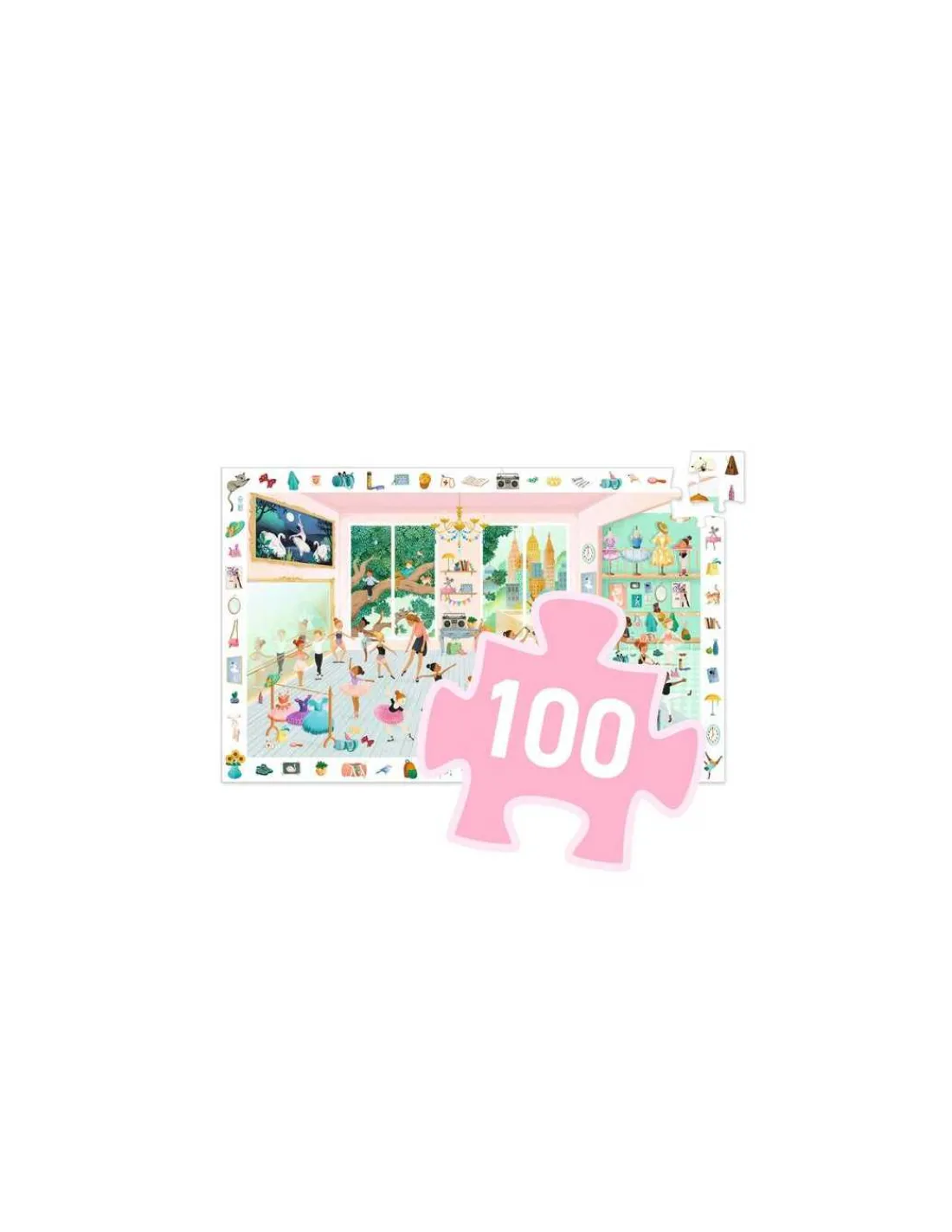 Djeco Puzzle d'observation 100 pièces L'école de danse -