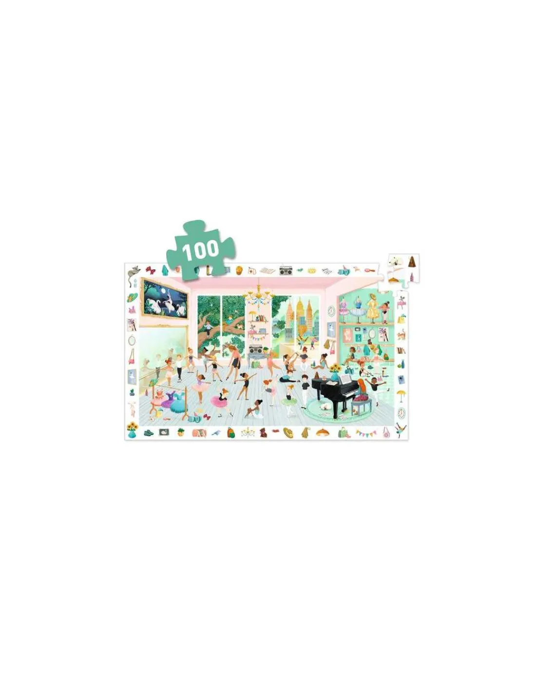 Djeco Puzzle d'observation 100 pièces L'école de danse -