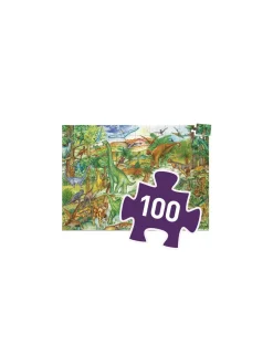 Djeco Puzzle d'observation Dinosaures et livret -