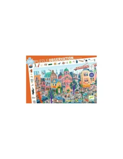 Djeco Puzzle d'observation La ville 200 pièces -