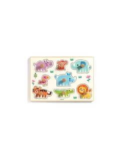 Djeco Puzzle en bois Hippo'n'Co -