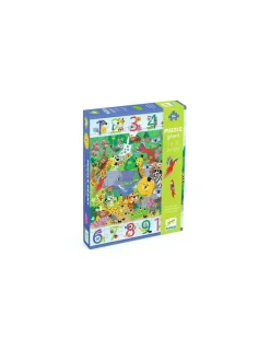 Djeco Puzzle géant 1 à 10 Jungle -