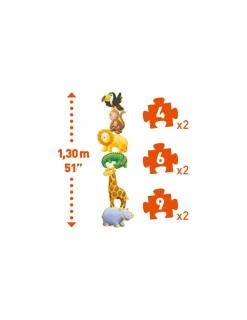 Djeco Puzzle géant Ouistiti & ses amis -