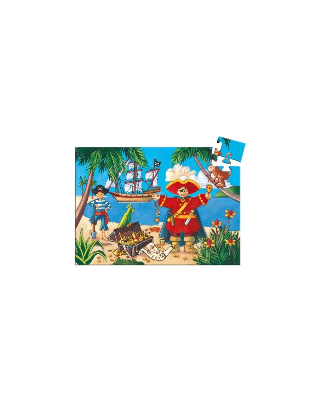 Djeco Puzzle le pirate et son trésor -