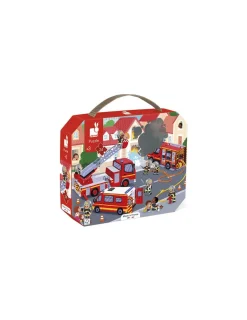 Enfant Janod Puzzle Pompiers 24 pièces -