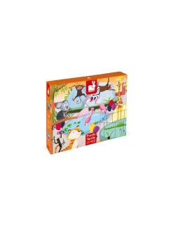 Janod Puzzle tactile une journée au zoo -