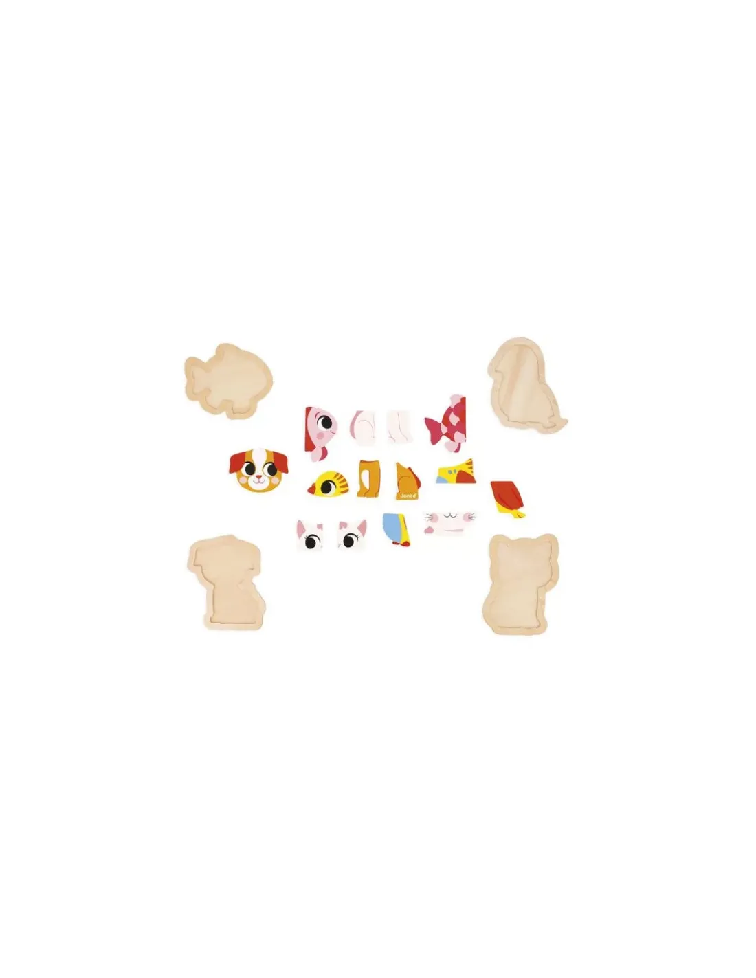 Janod Puzzles évolutifs en bois Animaux domestiques -