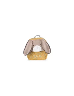 Moulin Roty Sac à dos lapin ocre Trois Petits Lapins -