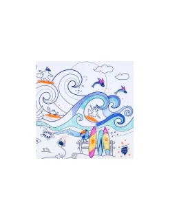Super Petit Set à colorier silicone Surf party -