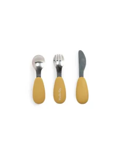 Moulin Roty Set couverts silicone Trois Petits Lapins -