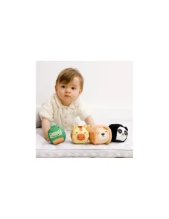 Little Big Friends Set de 4 balles doudous jungle -