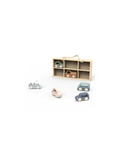 Speedy Monkey Set de 6 voitures en bois -