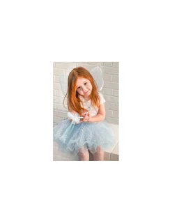 Great Pretenders Set de fée, jupe, ailes et baguette bleu clair 4-6 ans -