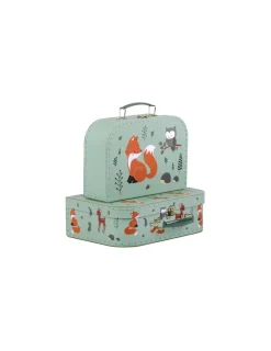 A little lovely company Set de valises amis de la forêt -