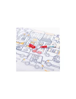 Moulin Roty Set en silicone à colorier et 5 feutres Les Popipop -