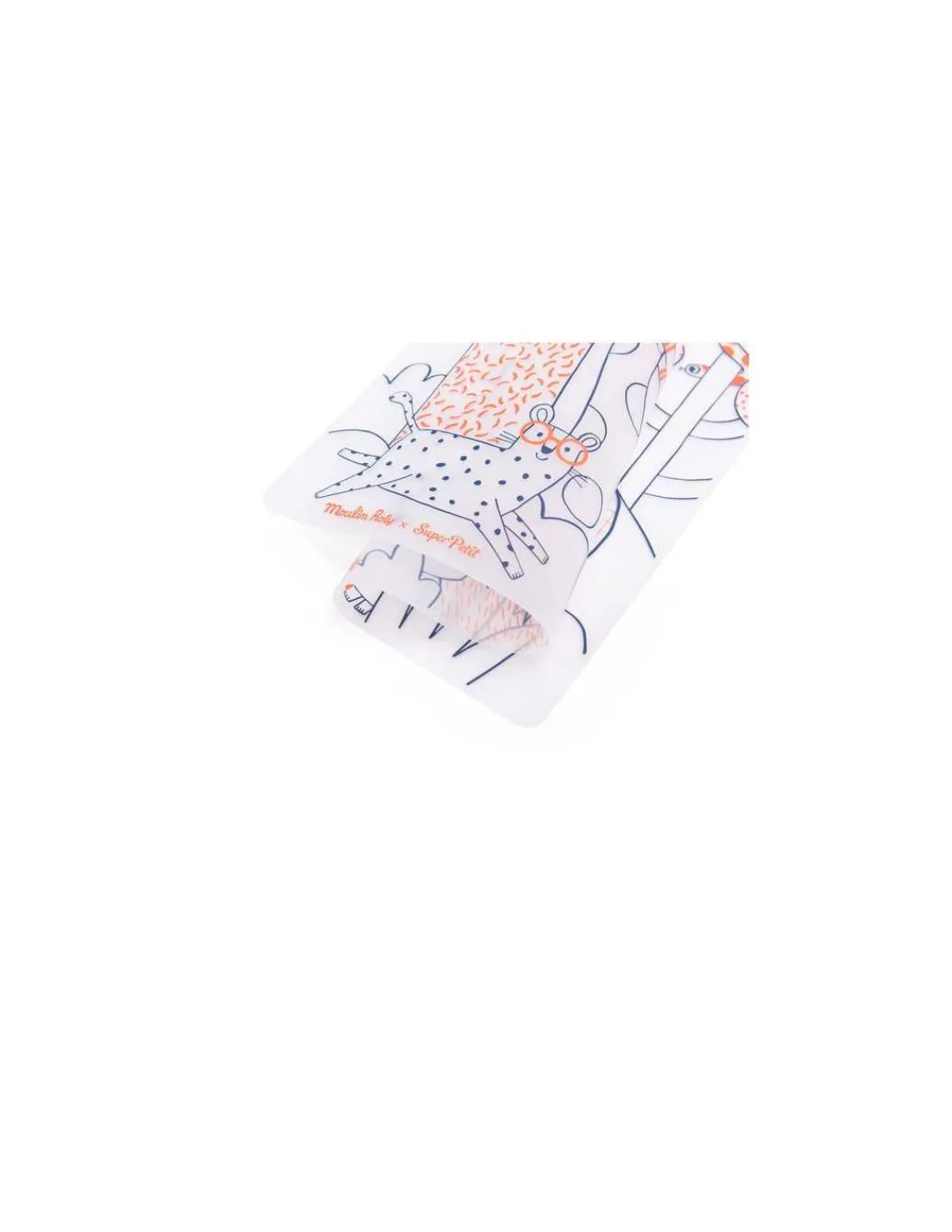 Moulin Roty Set en silicone à colorier et 5 feutres Les Toupitis -